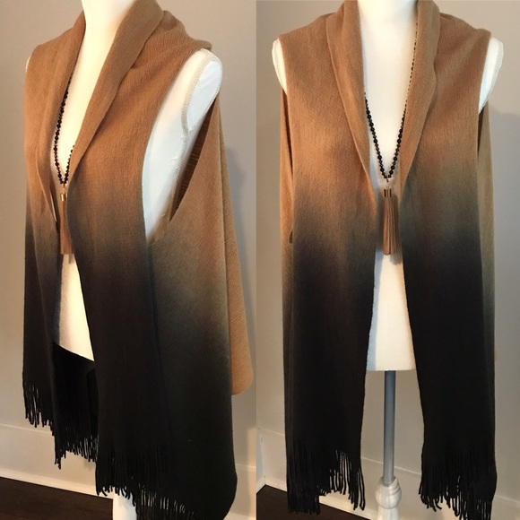 Sweaters - 🆕 Long Open Front Sleeveless Ombré Duster Vest